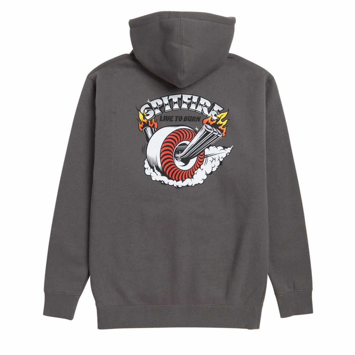 Makeup Removers Spitfire Burnout Hoodie - Charcoal/Multi Color Prints Office Software