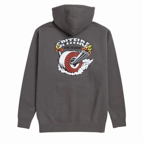Makeup Removers Spitfire Burnout Hoodie - Charcoal/Multi Color Prints Office Software