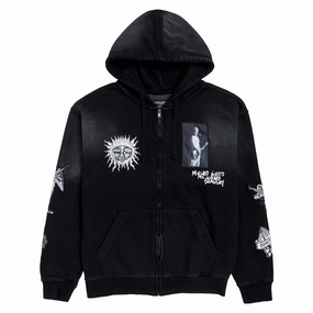 Medical Supplies Primitive x Sublime Hello Zip Up Hoodie - Black Cotton Clothing
