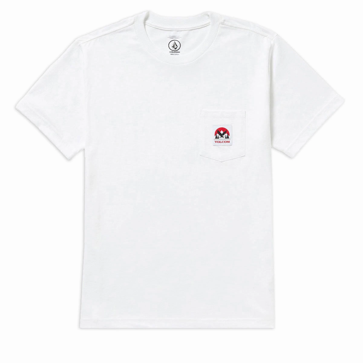 Medical Uniforms Volcom Talons Pocket T-Shirt - White Cleaning Services