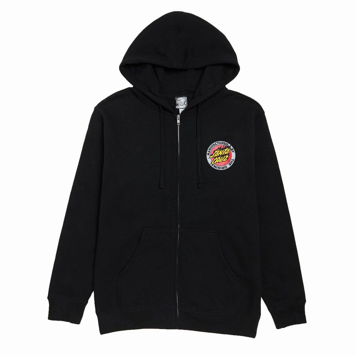 Men's Grooming Santa Cruz Flamed MFG Dot Zip Up Hoodie - Black Beauty Tools