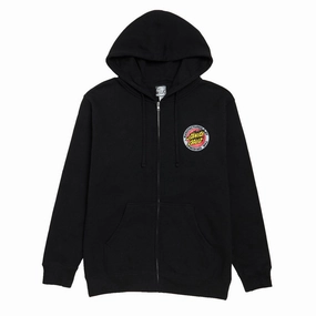 Men's Grooming Santa Cruz Flamed MFG Dot Zip Up Hoodie - Black Beauty Tools