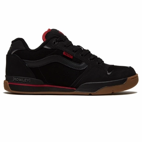 Men's Grooming Vans Rowley XLT Shoes - Black/Chili Pepper Cards