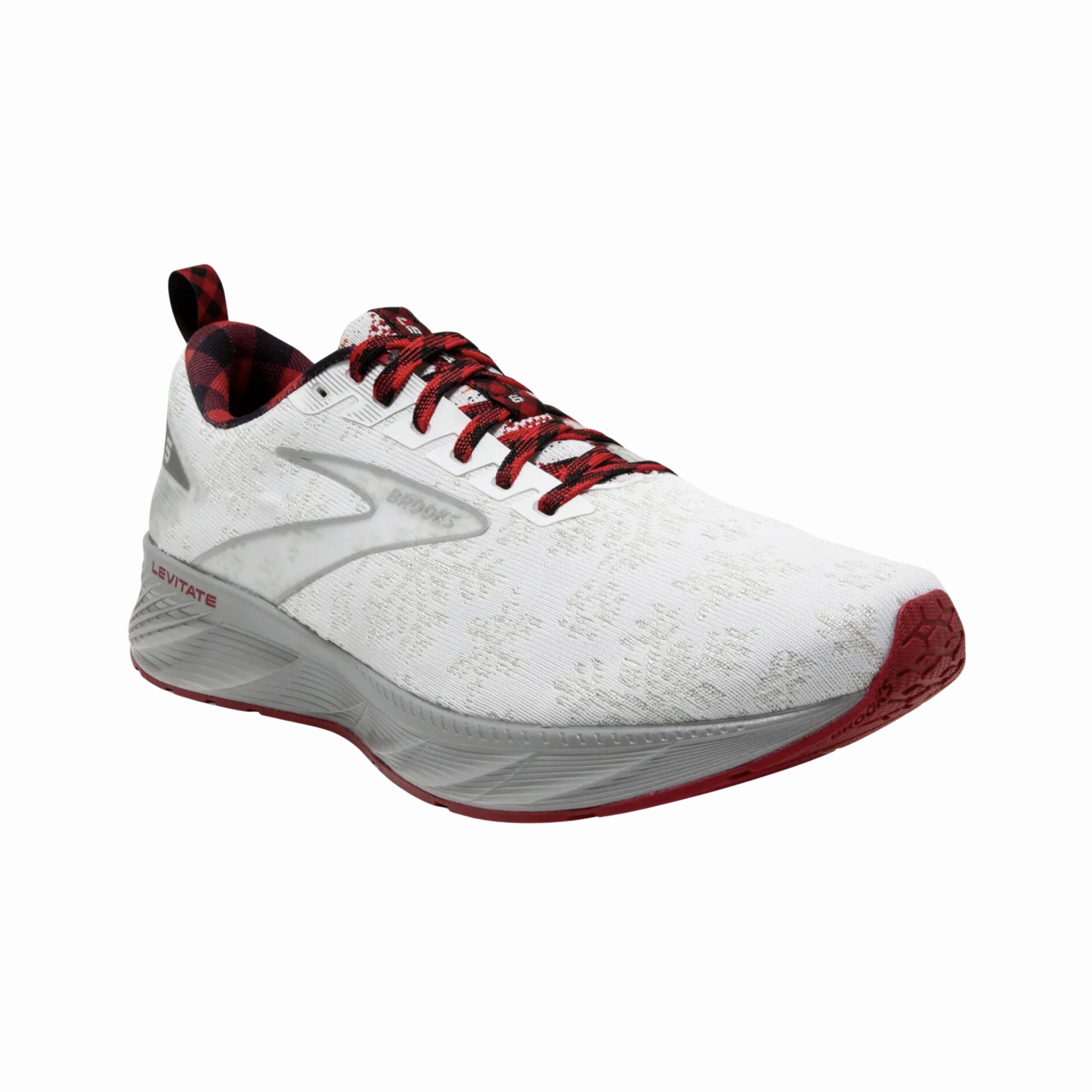 Mens Levitate 6  White Red Silver (D Width)