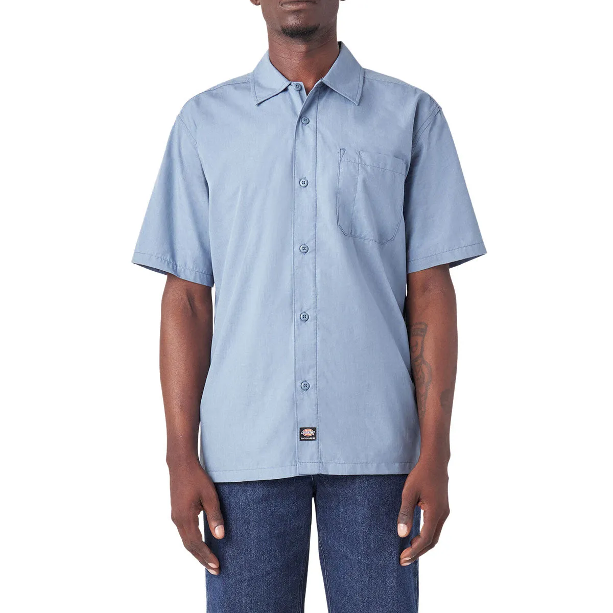 Merchandise Dickies Waynesboro Shirt - Coronet Blue Chambray Tech Accessories