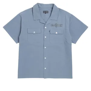 Merchandise Passport Screwed Casual Shirt - Steel Blue Copiers