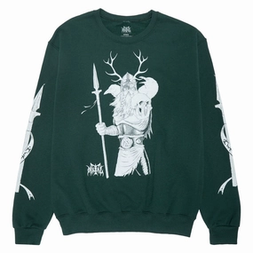 Metal Odin Fleece Sweatshirt - Forest Green Best Deals Hiking Boots