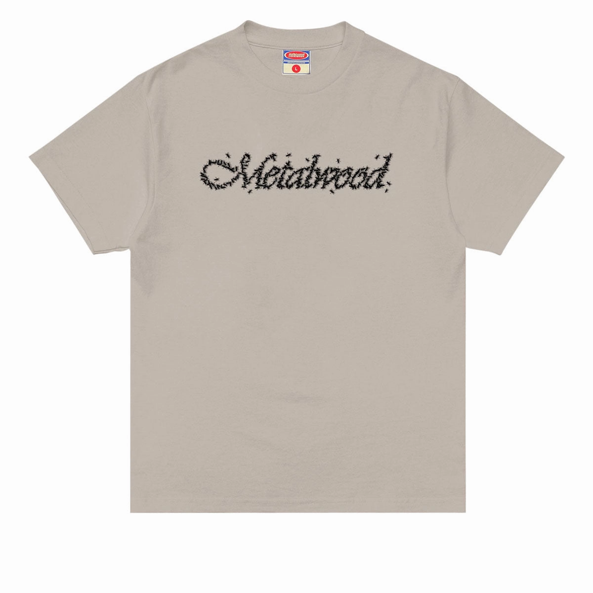 Metalwood Flies T-Shirt - Taupe Soap Merchandise