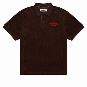 Metalwood Medieval Terry Polo Shirt - Dark Chocolate Fashion Basics Fitness Gear