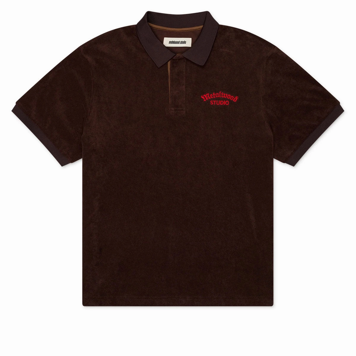 Metalwood Medieval Terry Polo Shirt - Dark Chocolate Fashion Basics Fitness Gear