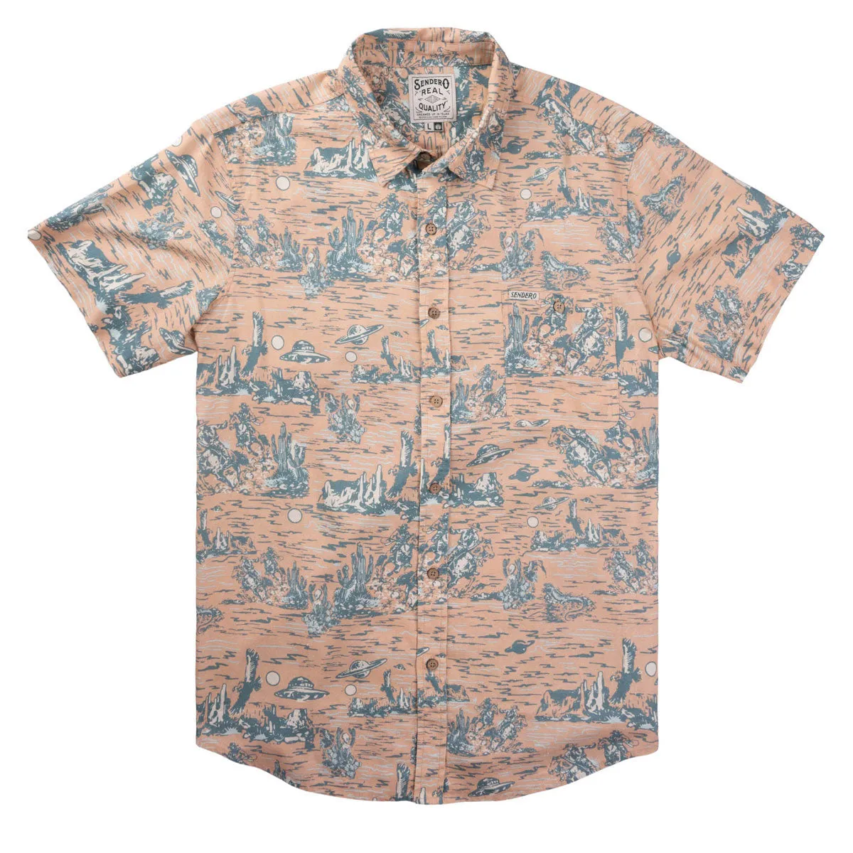 Movies Sendero City Slicker Shirt - Coral Desert Abduction Classic Styles