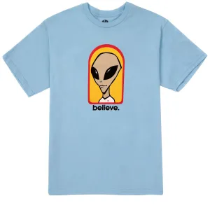 Music Production Alien Workshop Believe T-Shirt - Light Blue Bar Supplies