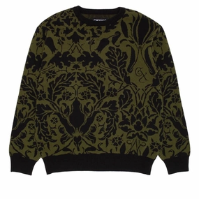 Music Artists GX1000 Jacquard Knit Floral Sweatshirt - Black Movies