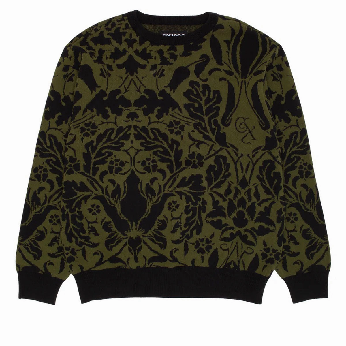 Music Artists GX1000 Jacquard Knit Floral Sweatshirt - Black Movies