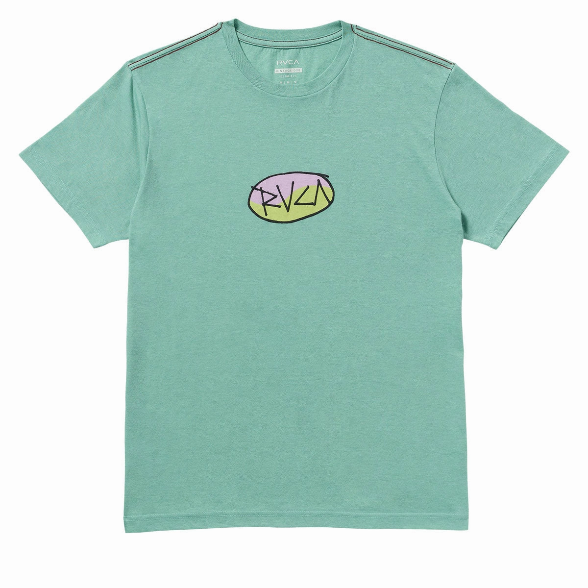 Music Artists RVCA Balance Skratch T-Shirt - Bottle Green Tape