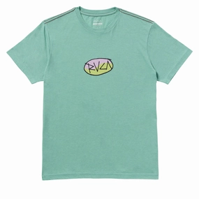 Music Artists RVCA Balance Skratch T-Shirt - Bottle Green Tape