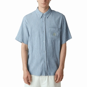 Music HUF Apollo Striped Shirt - Pool Blue Gift Ideas