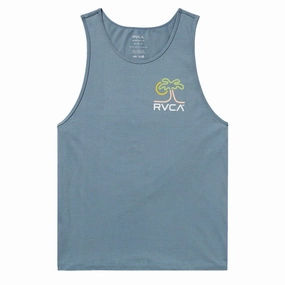 Music Production RVCA Happy Hour Tank Top - Vintage Navy Upcycled Fashion
