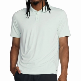 Music RVCA Balance Polo Shirt - Green Tea Printed Apparel