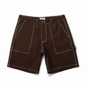 Nails Rhythm Carpenter Canvas Shorts - Chocolate Fitness Gear