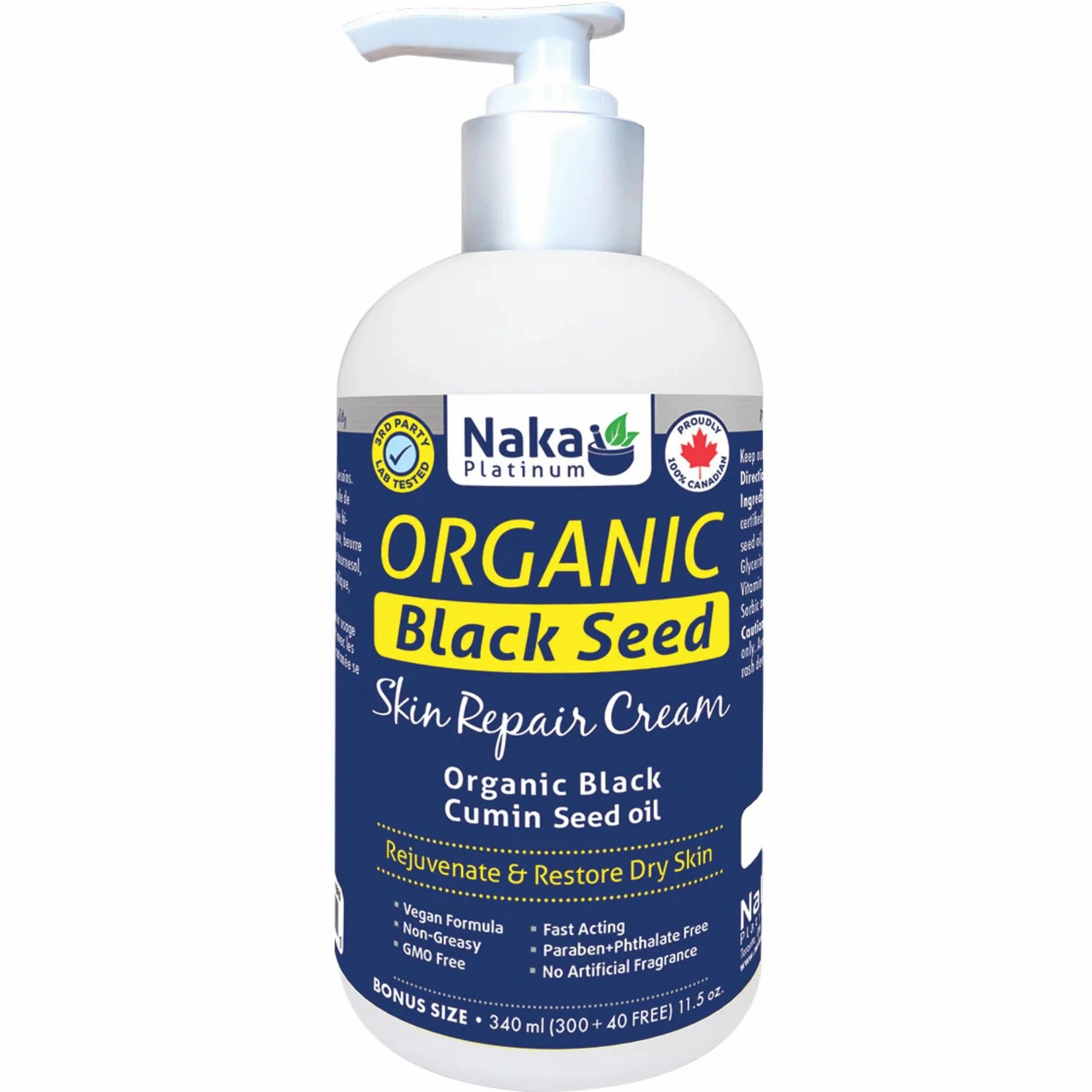 Naka Organic Black Seed Oil Cream 340mL