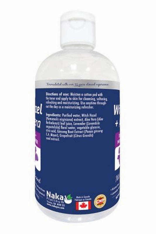 Naka Platinum Moisturizing Witch Hazel   Aloe Vera - Lavender Scent 360ml Bonus Size (300   60 Free)