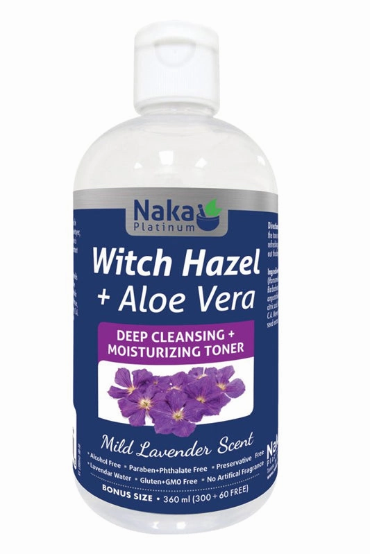 Naka Platinum Moisturizing Witch Hazel   Aloe Vera - Lavender Scent 360ml Bonus Size (300   60 Free)