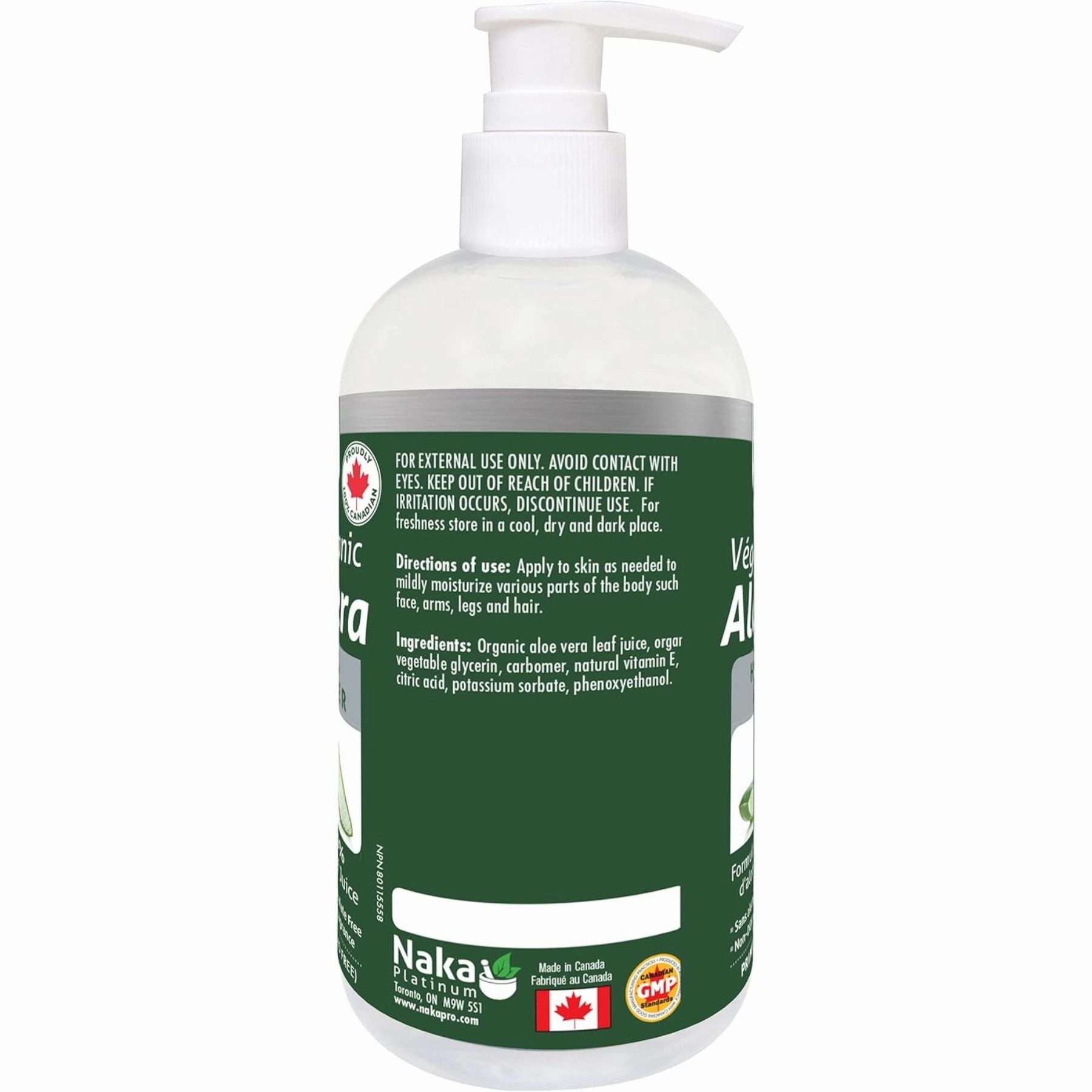 Naka Vegan   Organic Aloe Gel 340mL