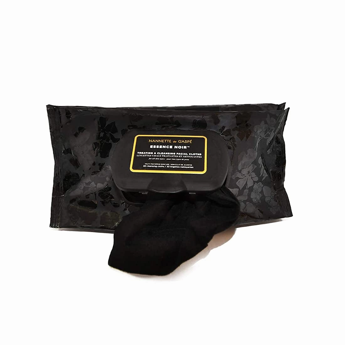 NANNETTE de GASP Essence Noir Facial Cloths Makeup Remover Wipes