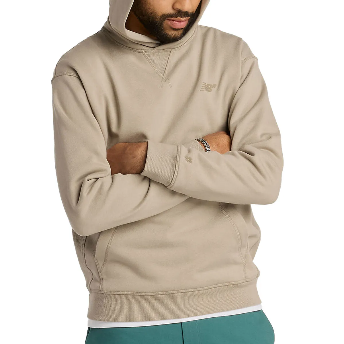 New Balance Numeric French Terry Hoodie - Arid Stone Dish Soap Cotton Clothing