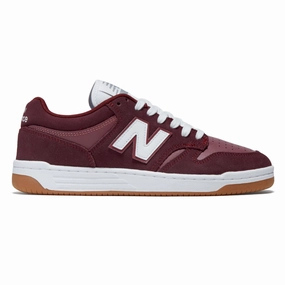 New Balance 480 Shoes - Monarch Burgundy/White Automotive Casual Wear