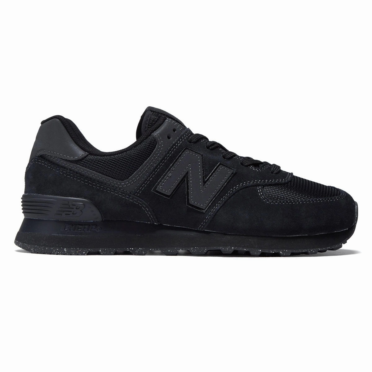 New Balance 574 Core Shoes - Black/Black Suede Accessories Footwear & Apparel