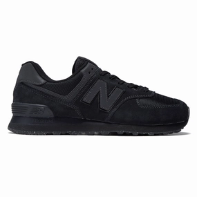 New Balance 574 Core Shoes - Black/Black Suede Accessories Footwear & Apparel