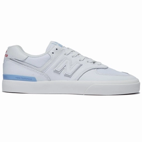 New Balance 574 Vulc Shoes - White/Baby Blue Business & Industrial Fashion Trends