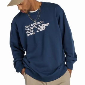 New Balance Numeric Logo Sweatshirt - Navy Shipping Supplies Printed Apparel
