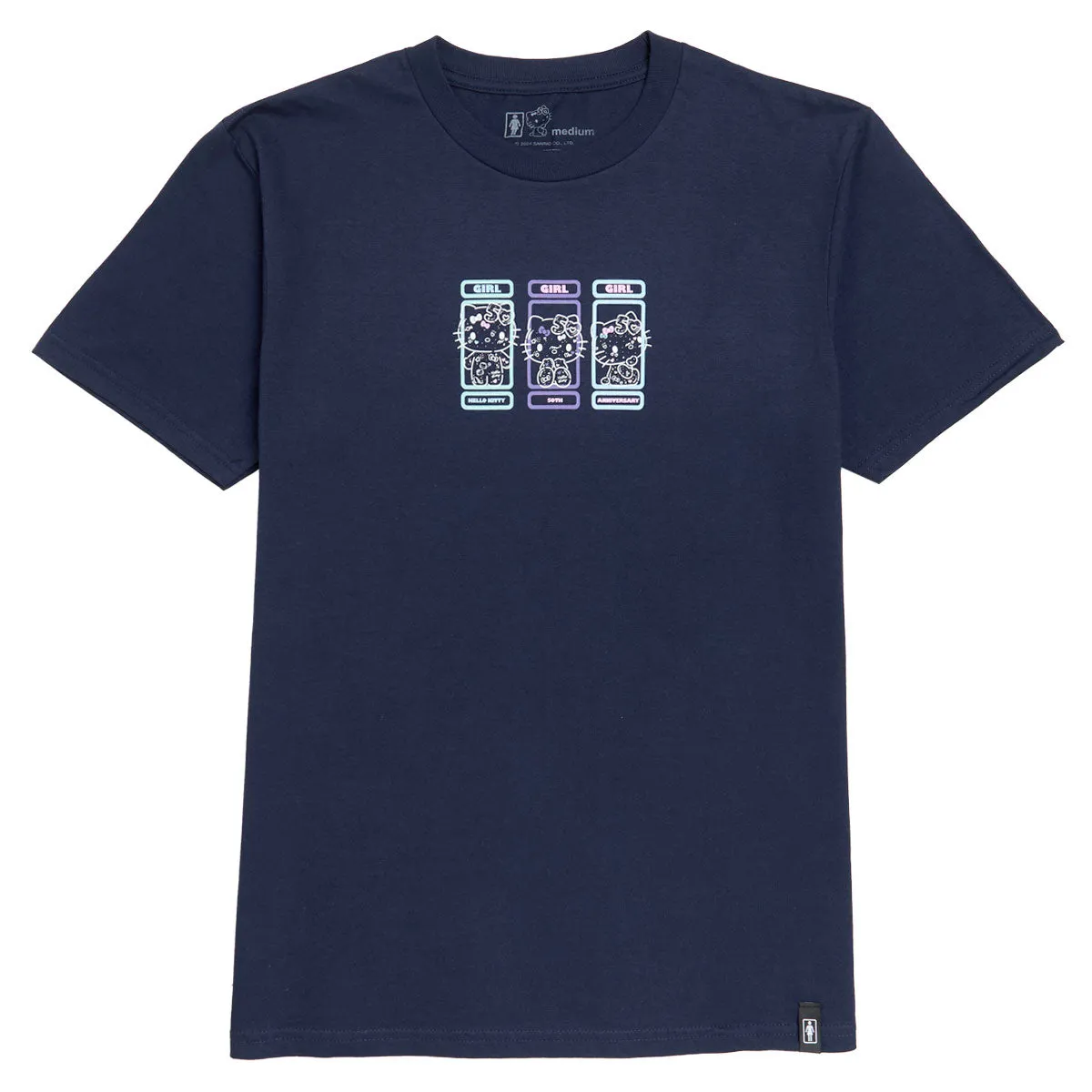 Newspapers Girl x Hello Kitty Squad T-Shirt - Navy Snacks