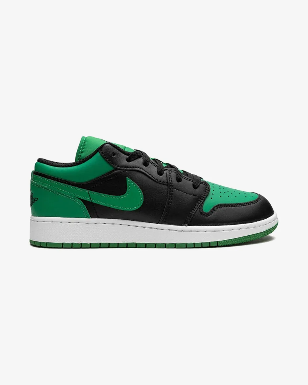 NIKE AIR JORDAN1 LOW GS LUCKY GREEN BLACK (NEW) (NEW) Shock-absorbent look Soft Interior