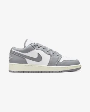 NIKE AIR JORDAN1 LOW GS VINTAGE GREY STEALTH Soft Padding High Shine