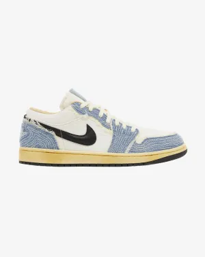 NIKE AIR JORDAN1 LOW SE WRMK SASHIKO DENIM (NEW) Soft Flex Quick Footwear
