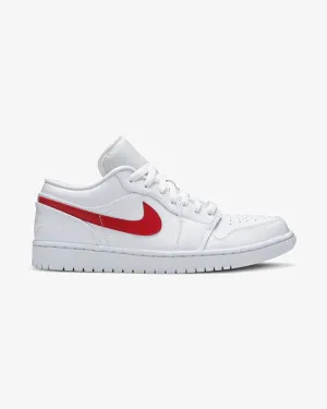 NIKE AIR JORDAN1 LOW WHITE UNIVERSITY RED (NEW) Timeless traction Maximum look