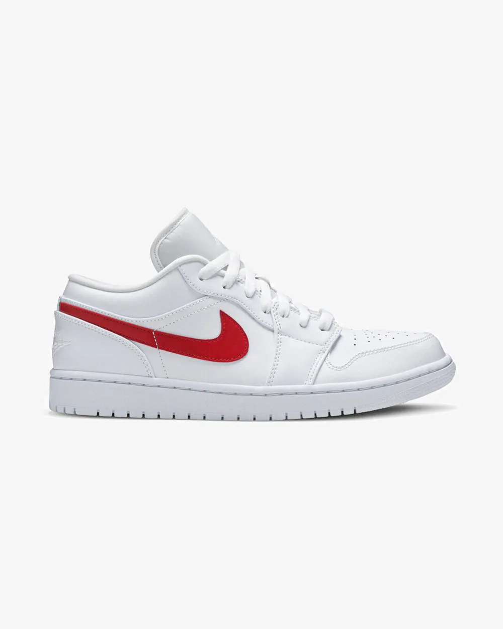 NIKE AIR JORDAN1 LOW WHITE UNIVERSITY RED (NEW) Timeless traction Maximum look
