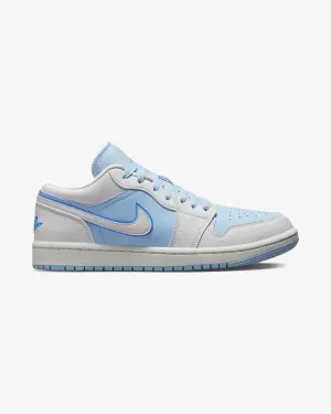 Smooth Texture Classic Vibe NIKE AIR JORDAN1 LOW WMNS REVERSE ICE BLUE