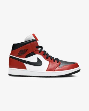 NIKE AIR JORDAN1 MID CHICAGO BLACK TOE Reinforced Stitching