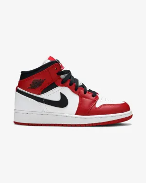 NIKE AIR JORDAN1 MID CHICAGO WHITE HEEL GS Eco Choice