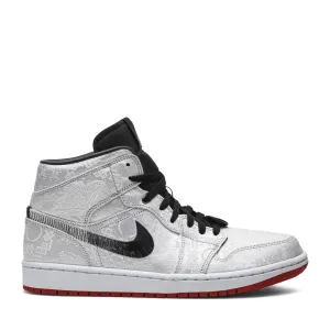 Adaptive Comfort Trendsetting Shoes NIKE AIR JORDAN1 MID CLOT FEARLESS WHITE (NEW)