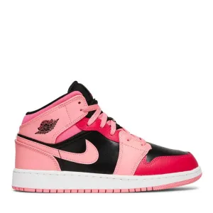 Outdoor Fit Cushioned Upper NIKE AIR JORDAN1 MID CORAL CHALK GS (NEW) -