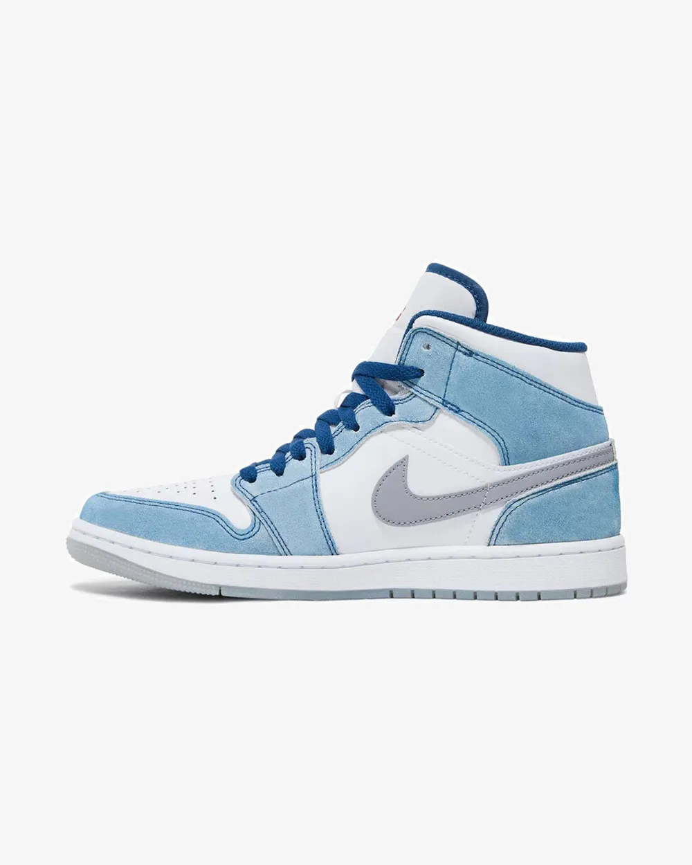 NIKE AIR JORDAN1 MID GS FRENCH BLUE FIRE RED High-traction