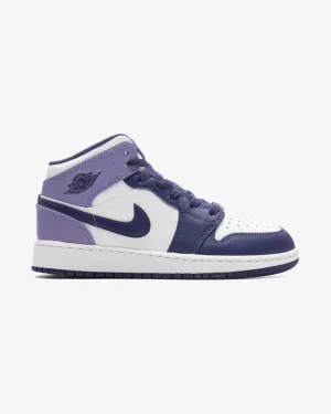 NIKE AIR JORDAN1 MID GS SKY J PURPLE Glam silhouette Style Boost