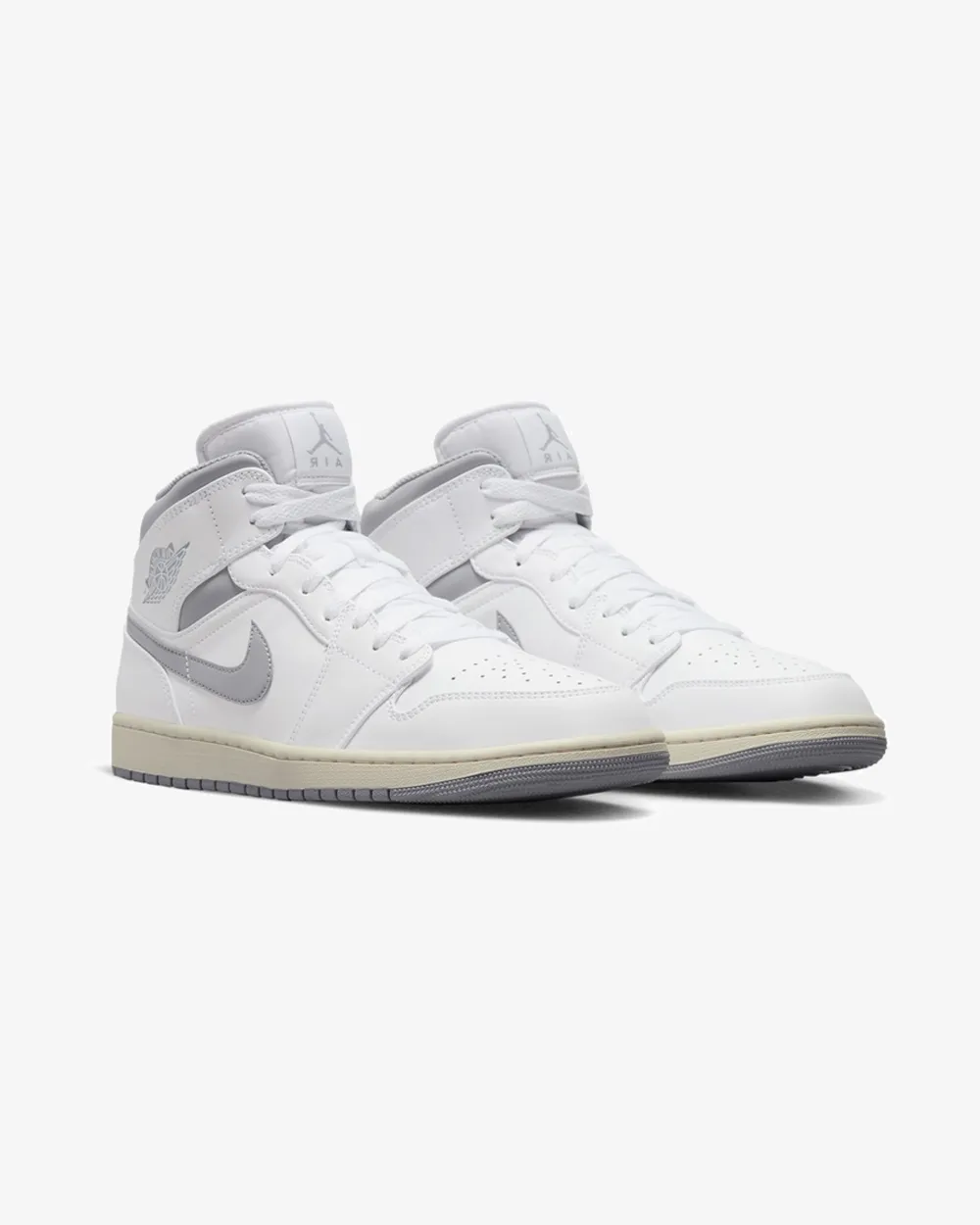 NIKE AIR JORDAN1 MID NEUTRAL GREY GS Lightweight Support