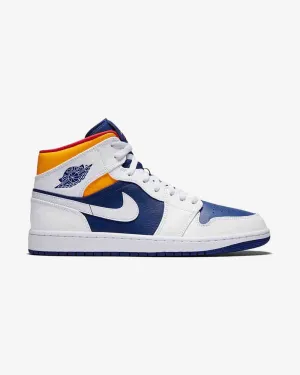 Luxurious breathability NIKE AIR JORDAN1 MID ROYAL BLUE LASER ORANGE GS